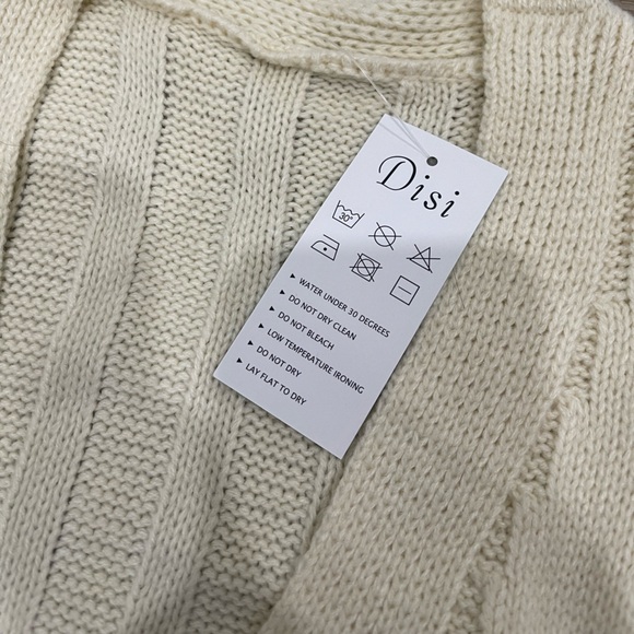 Long Knit Cardigan in Cream - Picture 2 of 6